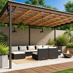 Enhance Your Outdoor Space with This 9-Piece Lounge Set