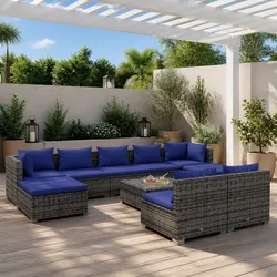 Transform Your Outdoor Space with 10-Piece Lounge Set