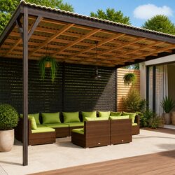 9 Piece Modular Patio Sofa Set for Outdoor Living
