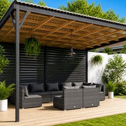 Enhance Your Outdoor Space with 9-Piece Garden Lounge Set