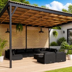 Enhance Your Outdoor Space with This 10-Piece Lounge Set