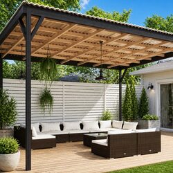 10 Piece Outdoor Garden Lounge Set with Cushions Brown Poly Rattan Furniture