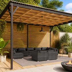 Transform Your Patio with This 9-Piece Outdoor Lounge Set