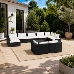 Enhance Your Outdoor Living with 10-Piece Lounge Set
