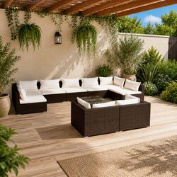 Transform Your Outdoor Space with This 10-Piece Lounge Set