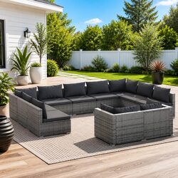Elevate Your Outdoor Space with 11-Piece Lounge Set