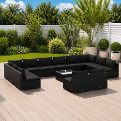Enhance Your Outdoor Space with 13-Piece Lounge Set