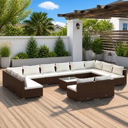 Enhance Your Outdoor Space with 13-Piece Lounge Set