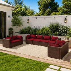 Upgrade Your Outdoor Space with a Modular 8-Piece Lounge Set