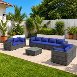 Enhance Your Outdoor Area with a 9-Piece Lounge Set