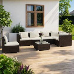 Transform Your Outdoor Space with This 7-Piece Lounge Set