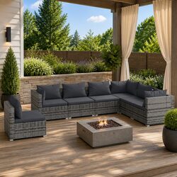 Elevate Your Outdoor Space with 7 Piece Lounge Set