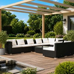 Stylish 9 Piece Garden Lounge Set for Your Patio