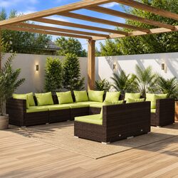 Enhance Your Outdoor Space with 9 Piece Lounge Set