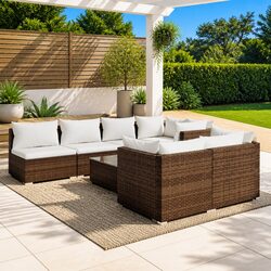 Transform Your Outdoor Space with 8-Piece Garden Lounge Set