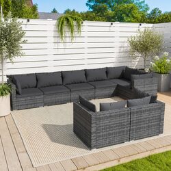 Stylish Grey Outdoor Lounge Set for Relaxation