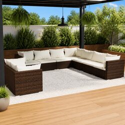 Enhance Your Outdoor Space with a 9 Piece Lounge Set