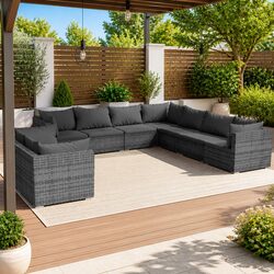 Elevate Your Outdoor Space with a 9-Piece Lounge Set