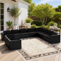 Elevate Your Patio with a Stylish 10-Piece Lounge Set