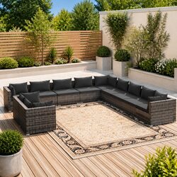 Transform Your Outdoor Space with 11-Piece Lounge Set