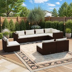 Enhance Your Outdoor Space with 8-Piece Lounge Set
