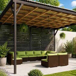 Elevate Your Outdoors with 9-Piece Garden Lounge Set