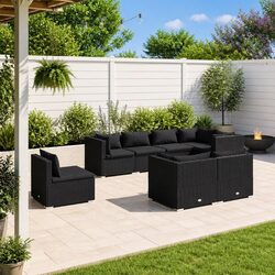 8-Piece Modular Patio Sofa for Outdoor Relaxation