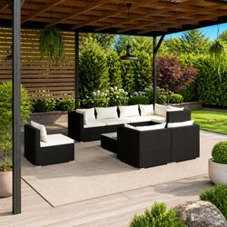 Enhance Your Outdoor Space with This 9-Piece Lounge Set