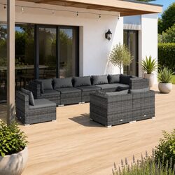 Transform Your Outdoor Space with a 9-Piece Lounge Set
