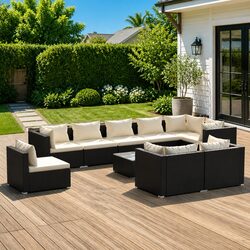 Enhance Your Outdoor Space with a 10-Piece Lounge Set
