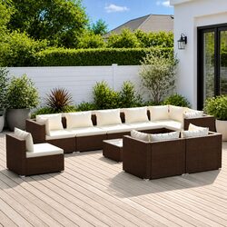 Transform Your Patio with This 10-Piece Outdoor Lounge Set