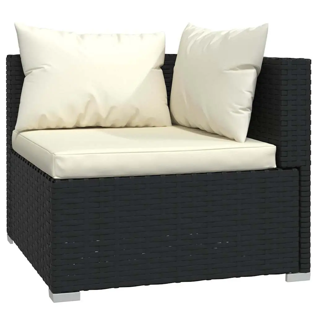 Poly Rattan Garden Lounge Set 9 Piece Outdoor Patio Furniture with Cushions