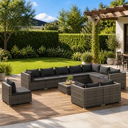 Enhance Your Outdoor Living with 11-Piece Lounge Set