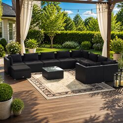 Enhance Your Outdoor Space with 11 Piece Lounge Set