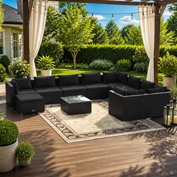Enhance Your Outdoor Space with 11 Piece Lounge Set