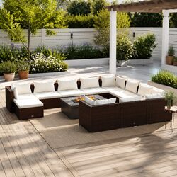 Elevate Your Outdoor Area with 11-Piece Lounge Set
