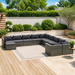 Transform Your Outdoor Space with 11 Piece Lounge Set