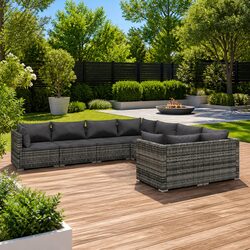 Elevate Your Patio with this 8-Piece Modular Lounge Set