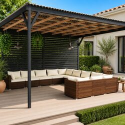 Stylish 11 Piece Garden Lounge Set for Outdoor Living