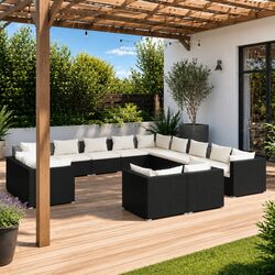 Stylish 13-Piece Modular Outdoor Lounge Furniture Set