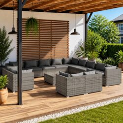 Enhance Your Outdoors with 14 Piece Garden Lounge Set