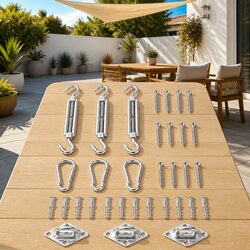 Sunshade Sail Fitting Set for Enhanced Outdoor Comfort