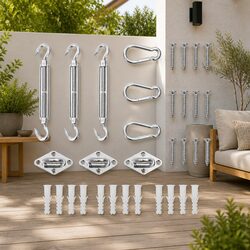 Enhance Your Outdoor Space with a 9 Piece Sunshade Sail Accessory Set