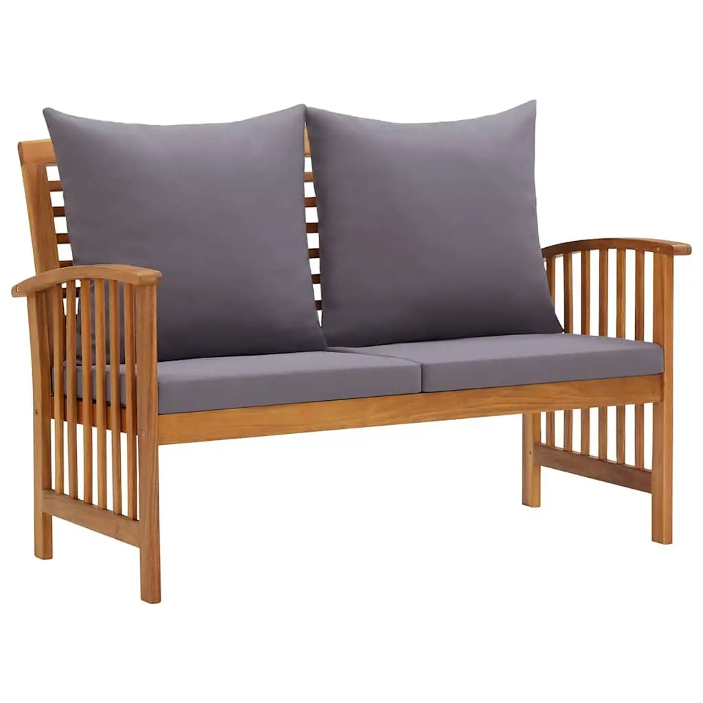 Garden Lounge Set 2 Piece Outdoor Furniture Solid Acacia Wood Cushions