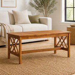 Enhance Your Space with a Brown Acacia Wood Coffee Table