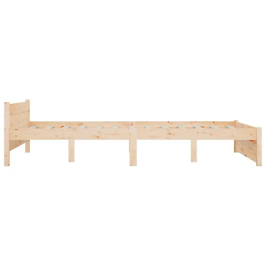 Wooden Bed Frame 135x190cm with Storage Drawers Brown