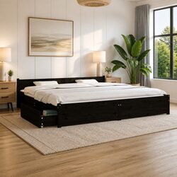 Elevate Your Bedroom with Our King Bed Frame and Drawers