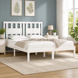 Enhance Your Bedroom with a White King Bed Frame 183x203 cm