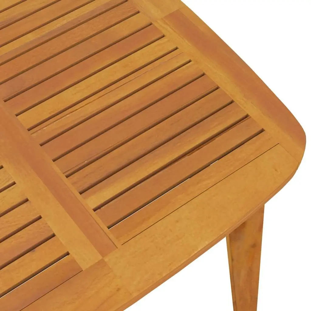 Garden Table 85x85x75cm Solid Acacia Wood Slatted Top Outdoor Dining Brown
