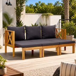 Enhance Your Outdoor Space with a 3-Seater Daybed Bench